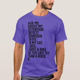 T-shirt Sensibilisation au TDAH stimulant Accroître la pro
