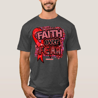 T-shirt Sensibilisation au VIH AIDSHIV Ribbon Faith Over F