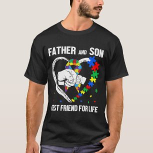 T-shirt Sensibilisation Autistique Père Et Fils Meilleur A