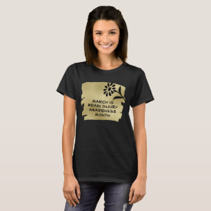 T-shirt Sensibilisation aux lésions cérébrales de l'or et