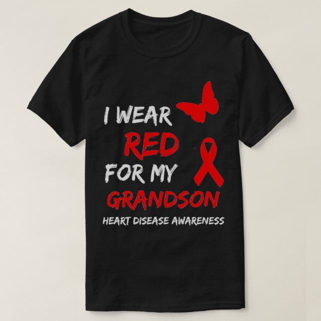 T-shirt Sensibilisation aux maladies cardiaques Je porte l (Design devant)