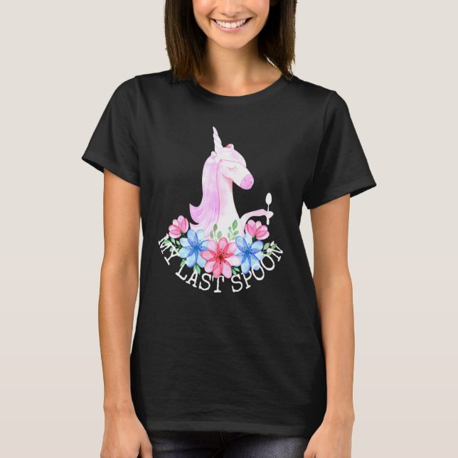 T-shirt Sensibilisation aux maladies chroniques Unicorn Sp (Devant)