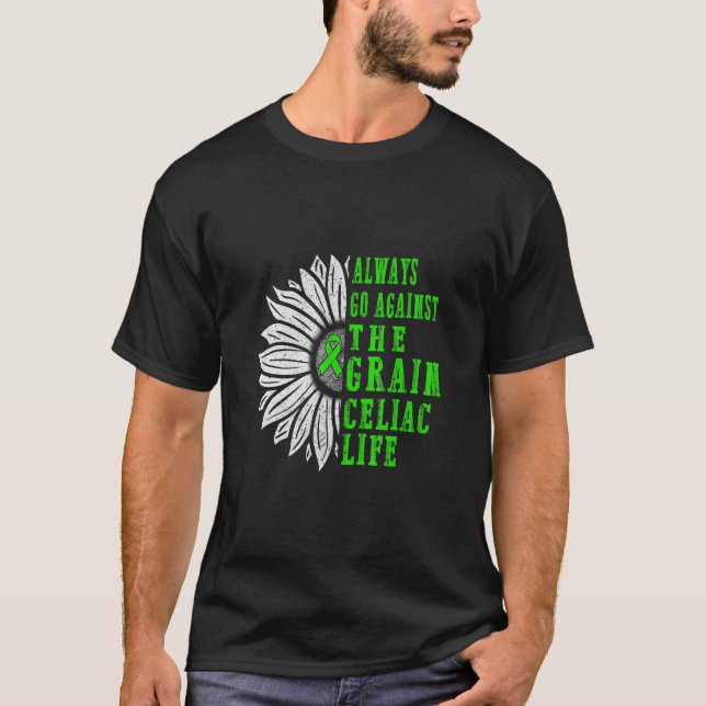 T-shirt Sensibilisation aux maladies coeliaques Toujours a (Devant)