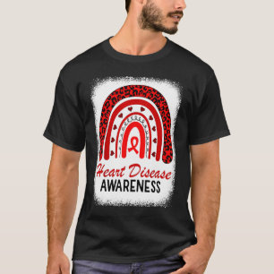 T-shirt Sensibilisation aux maladies du coeur arc-en-ciel 