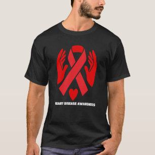 T-shirt Sensibilisation aux maladies du coeur rouge En fév