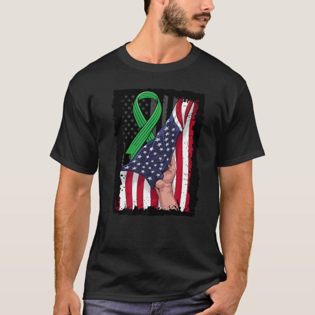 T-shirt Sensibilisation aux maladies du rein Drapeau améri (Devant)