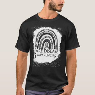 T-shirt Sensibilisation aux maladies rares Bleu arc-en-cie