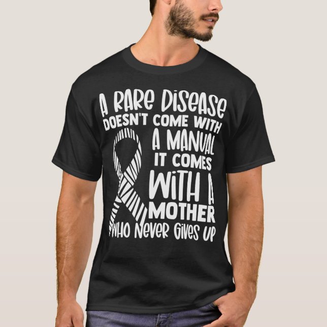T-shirt Sensibilisation aux maladies rares Zebra Ribbon Mè (Devant)