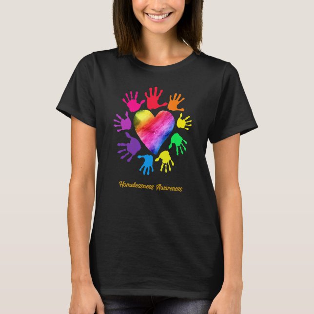 T-shirt Sensibilisation aux sans-abri sans-abri sans-abri (Devant)