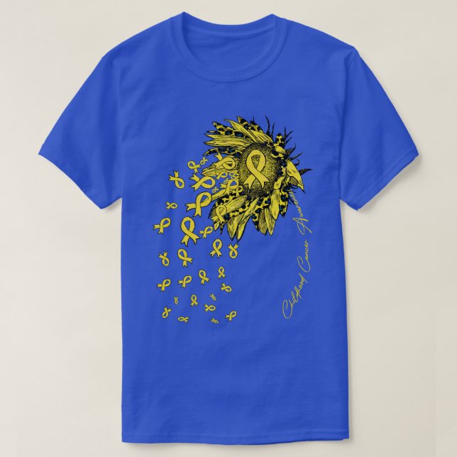 T-shirt Sensibilisation de l'enfance Les fleurs du ruban d (Design devant)