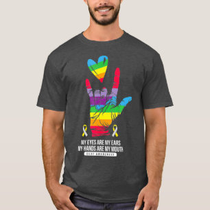 T-shirt Sensibilisation des sourds Mains Mal Mal Mal Perte