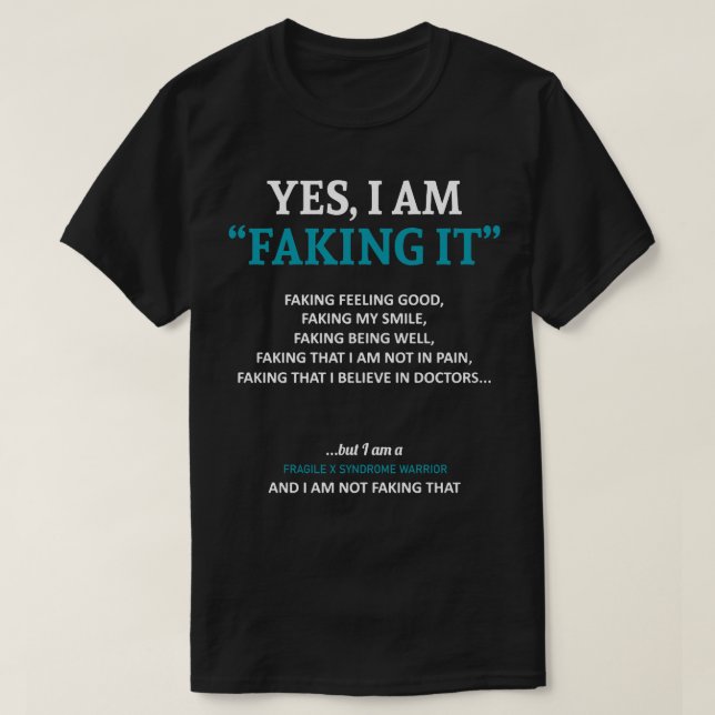 T-shirt Sensibilisation Fragile Au Syndrome X Je L'Écrase  (Design devant)