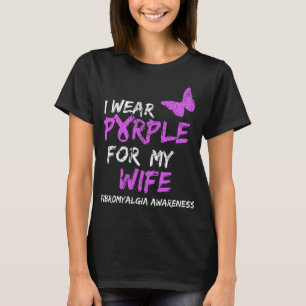 T-shirt Sensibilisation Je Porte Du Violet Pour Ma Femme