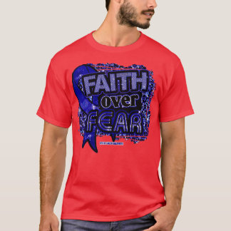 T-shirt Sensibilisation rectale Ruban foi sur la peur Leop