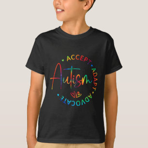 T-shirt Sensibilisation sur l'autisme Accepter Adapt Advoc