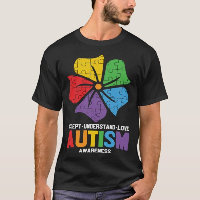 T-shirt Sensibilisation sur l'autisme Accepter Comprendre  (Devant)