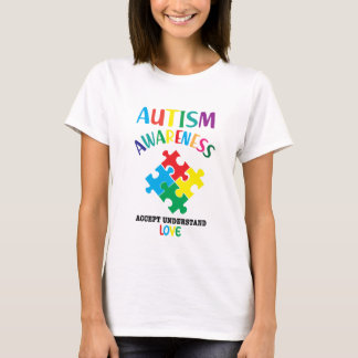 T-shirt Sensibilisation sur l'autisme ACCEPTER COMPRENDRE 