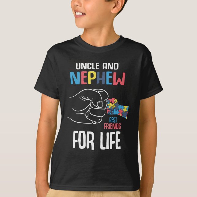T-shirt sensibilisation sur l'autisme Amis Oncle Autistic  (Devant)