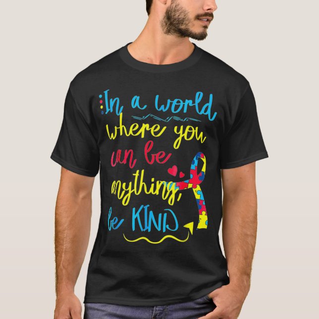 T-shirt Sensibilisation sur l'autisme Autisme Soutien Homm (Devant)