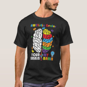 T-shirt sensibilisation sur l'autisme Awetistic Genius Cer