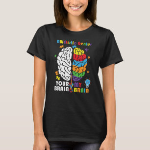 T-shirt sensibilisation sur l'autisme Awetistic Genius Cer