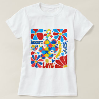 T-shirt Sensibilisation sur l'autisme Boho