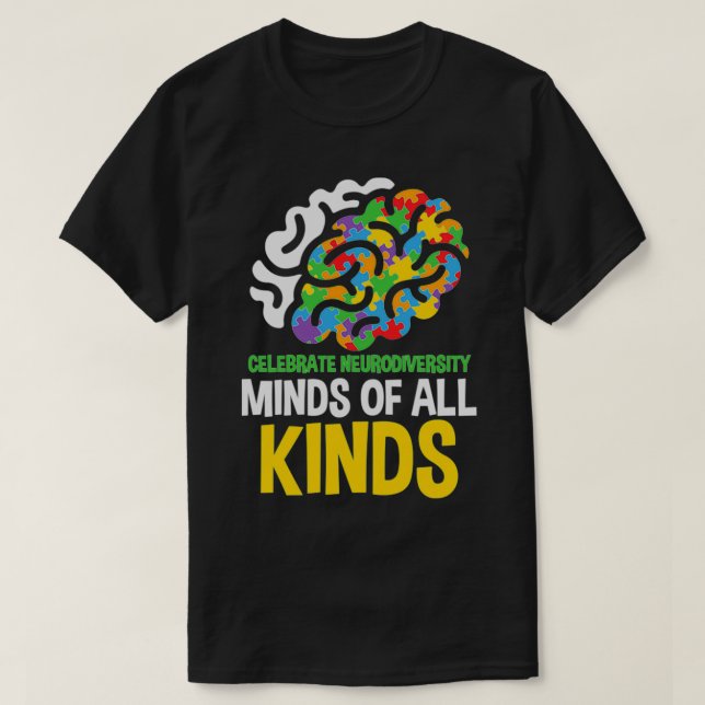 T-shirt Sensibilisation sur l'autisme Célébrer la neurodiv (Design devant)