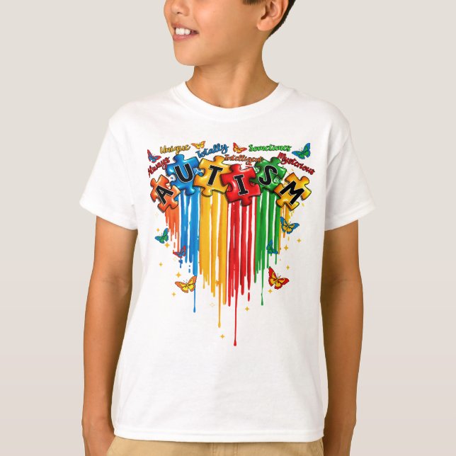 T-shirt sensibilisation sur l'autisme, Chemise de  (Devant)