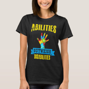 T-shirt Sensibilisation sur l'autisme Citation Capacités l