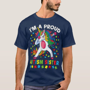 T-shirt Sensibilisation sur l'autisme Dabbing Unicorn Girl