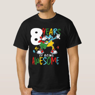 T-shirt Sensibilisation sur l'autisme D'Anniversaire De 8