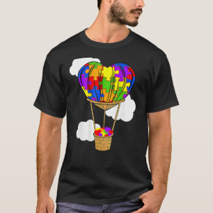 T-shirt Sensibilisation sur l'autisme de ballon à air chau