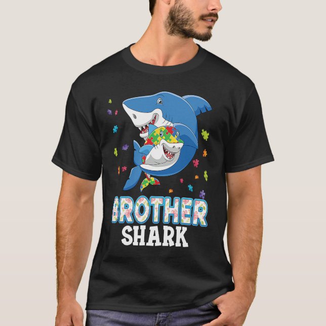 T-shirt Sensibilisation sur l'autisme de requin frère Rain (Devant)
