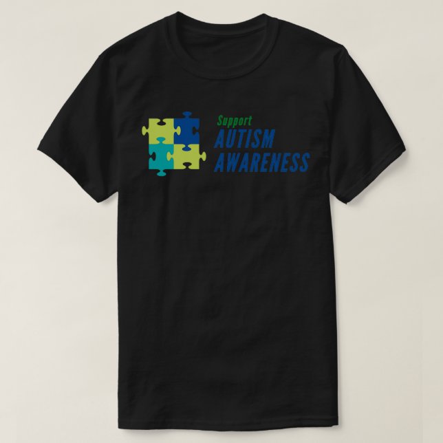 T-shirt Sensibilisation sur l'autisme de support (Design devant)