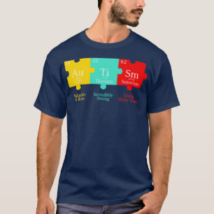 T-shirt Sensibilisation sur l'autisme de table périodique