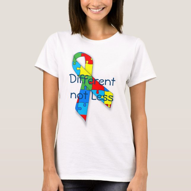 T-shirt Sensibilisation sur l'autisme Différent pas moins  (Devant)