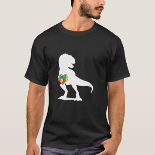 T-shirt Sensibilisation sur l'autisme Dinosaur T Rex Puzzl