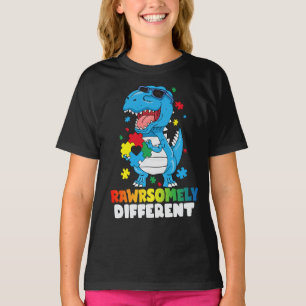T-shirt Sensibilisation sur l'autisme Dinosaure radicaleme