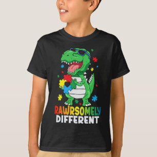 T-shirt Sensibilisation sur l'autisme Dinosaure radicaleme