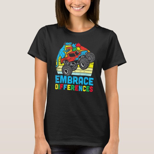 T-shirt Sensibilisation sur l'autisme Embrace Différences  (Devant)