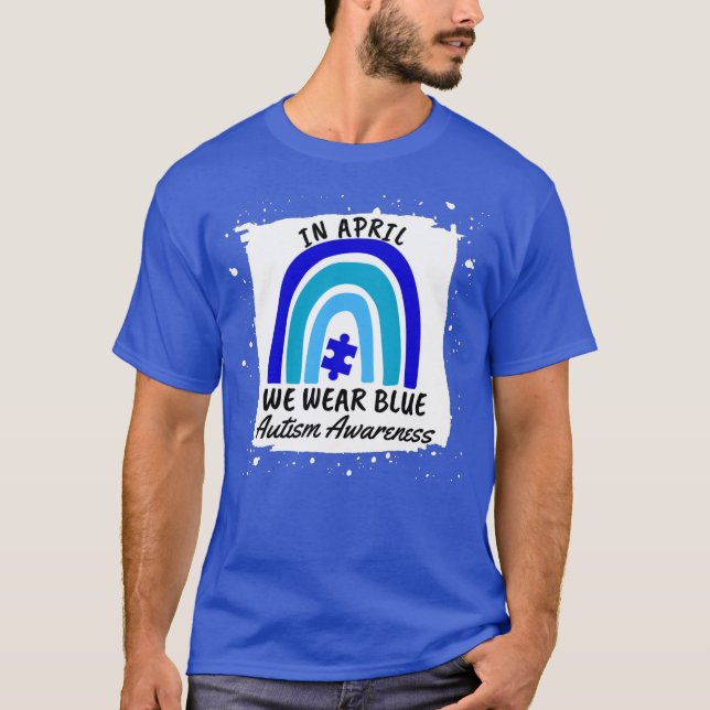T-shirt Sensibilisation sur l'autisme En Avril Nous Porton (Devant)