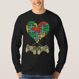 T-shirt Sensibilisation sur l'autisme Enfants Vidéo Gamer