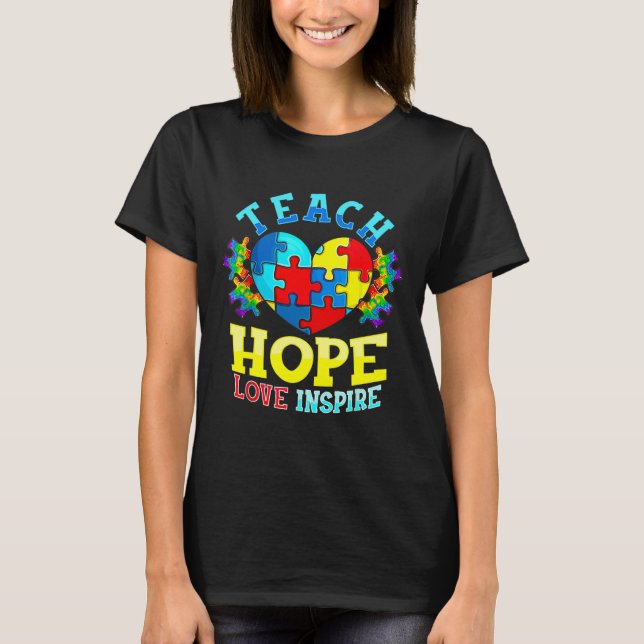 T-shirt Sensibilisation sur l'autisme Enseignant S Enseign (Devant)