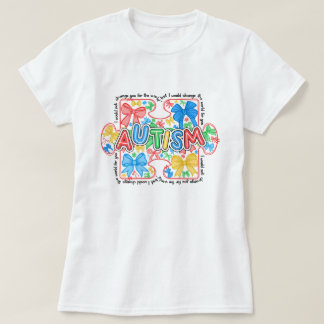 T-shirt Sensibilisation sur l'autisme femme Coquette Bow