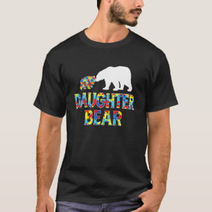 T-shirt Sensibilisation sur l'autisme Fille Ours Puzzle So