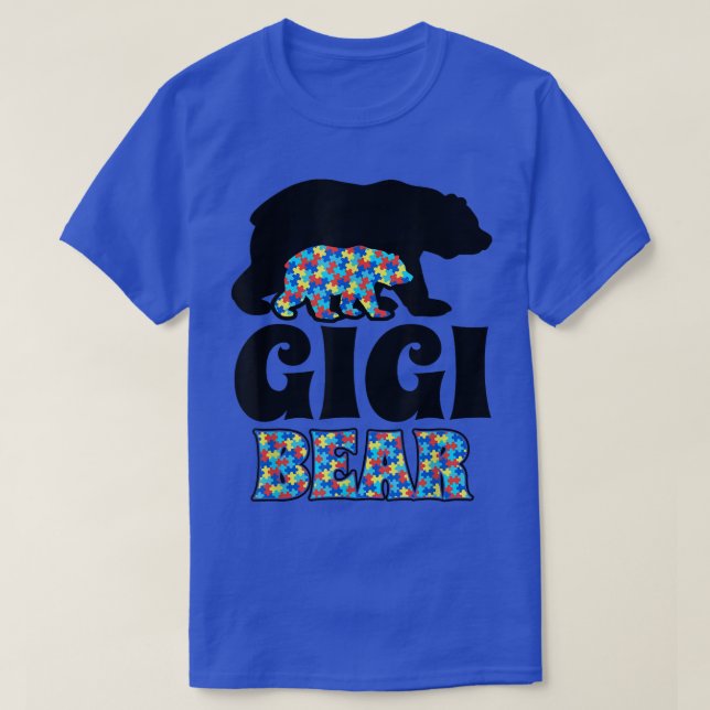 T-shirt Sensibilisation sur l'autisme Gigi Bear (Design devant)