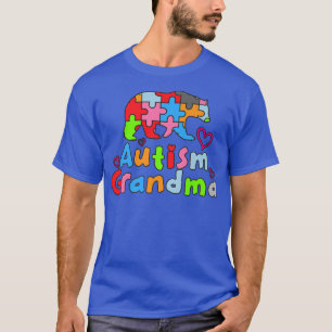 T-shirt Sensibilisation sur l'autisme Grand-mère Ours Prem