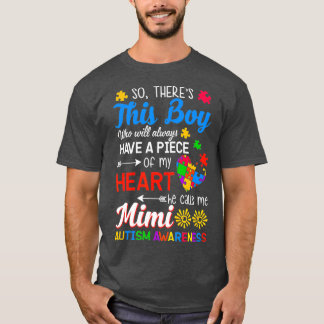 T-shirt Sensibilisation sur l'autisme Grandson Grand-mère