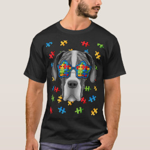 T-shirt Sensibilisation sur l'autisme Great Dane Puzzle Lu