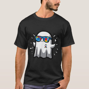 T-shirt Sensibilisation sur l'autisme Halloween Ghost Puzz